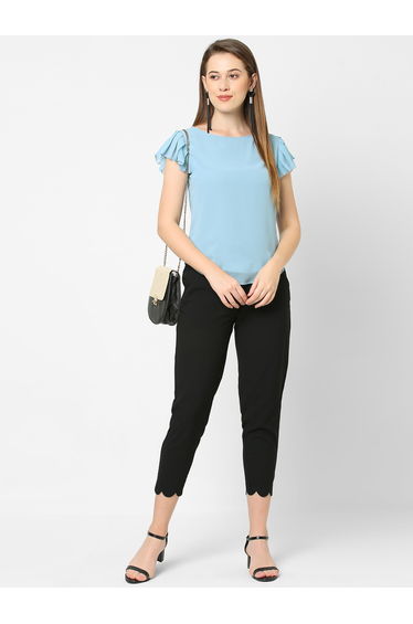 Pleated Sleeves Georgette Top