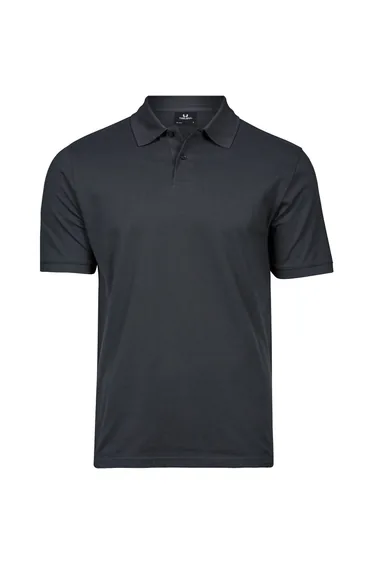 Tee Jays Mens Cotton Pique Polo Shirt - Dark Grey