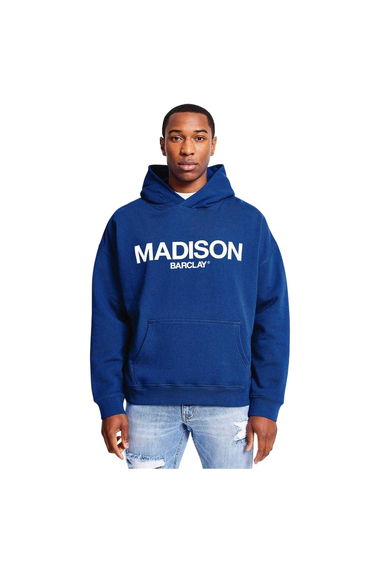 Madison Barclay Mens Oversized Hoodie - Indigo Blue