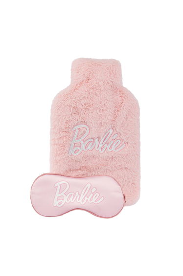Barbie Womens/Ladies Appliqué Logo Hot Water Bottle Cover Set