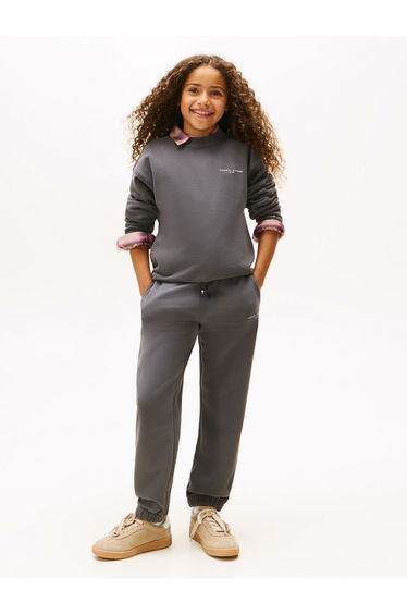 Mini Corp C-Neck Sweatshirt Set Grey