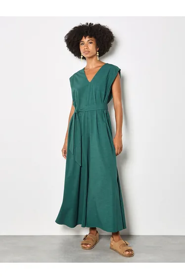 Cotton Blend Wide-Leg Jumpsuit