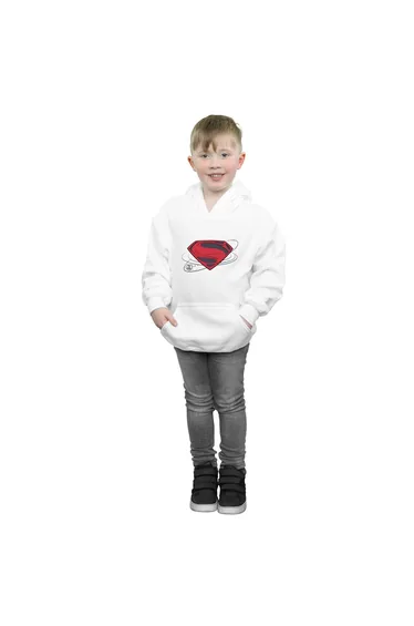 DC Comics Boys Justice League Movie Superman Logo Hoodie - White