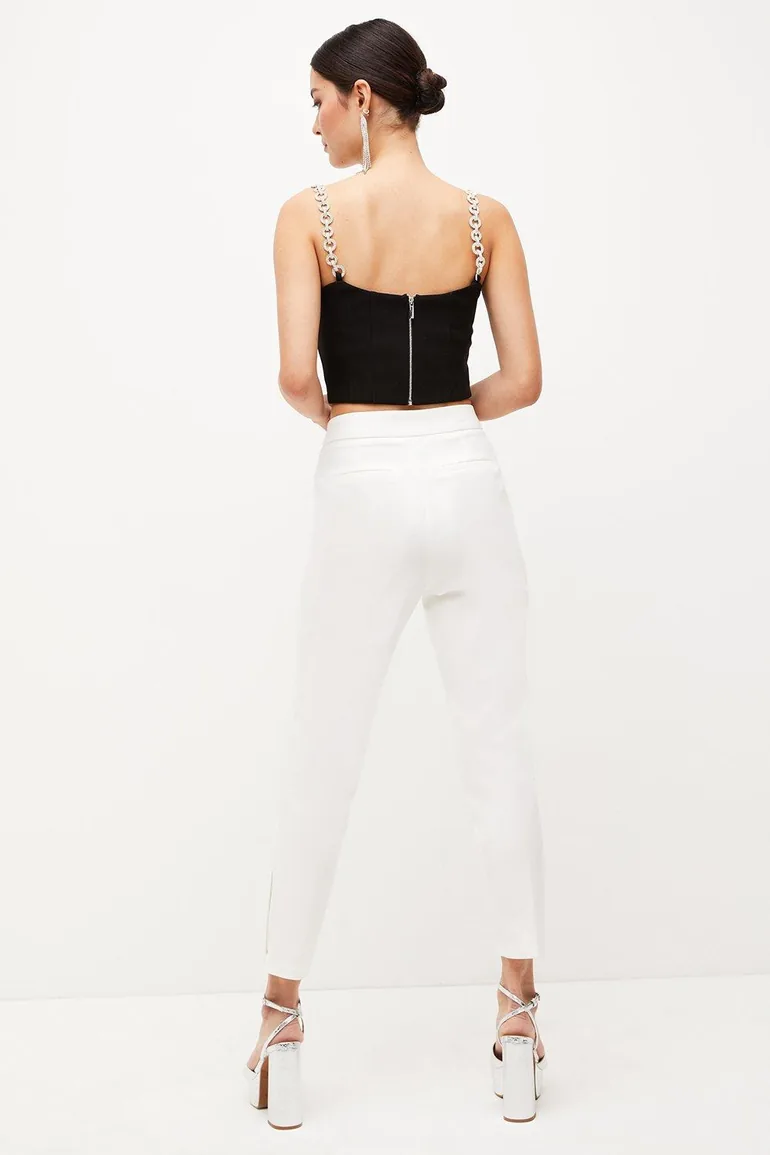 Petite Essential Techno Woven Crop Trouser - 2