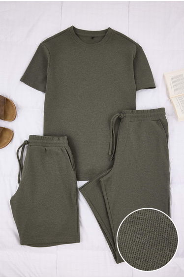 Khaki Regular Tracksuit Set