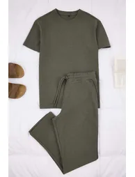 Khaki Regular Tracksuit Set - 2