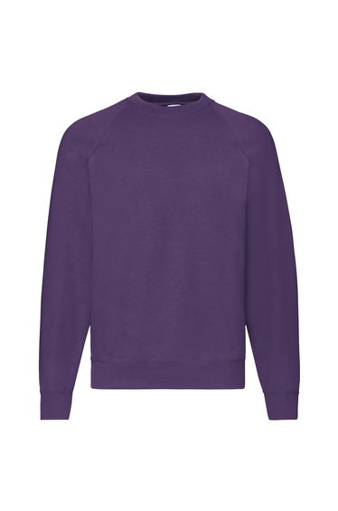Fruit Of The Loom Mens Classic 80/20 Raglan Sweatshirt - Purple