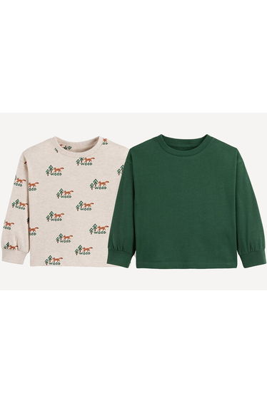 Pack of 2 T-Shirts with Long Sleeves