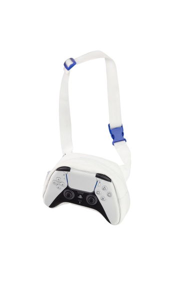 Playstation Childrens/Kids Game Controller Crossbody Bag - White