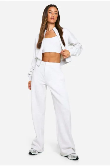 Tall 3 Piece Bomber Tracksuit - ash grey