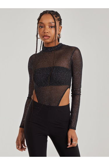 Glitter Long Sleeve Bodysuit
