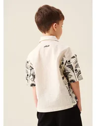 Regan Cut And Sew Stripe Palm Shirt - 5