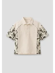Regan Cut And Sew Stripe Palm Shirt - 2