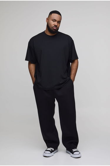 Plus Oversized Floral Limited Edition printed T-shirt - black