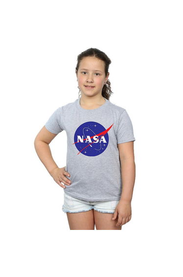 NASA Girls Insignia Logo T-Shirt - Sports Grey