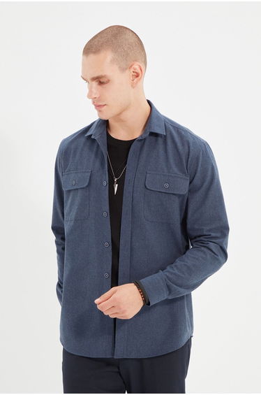 Shirt - Navy blue - Regular fit