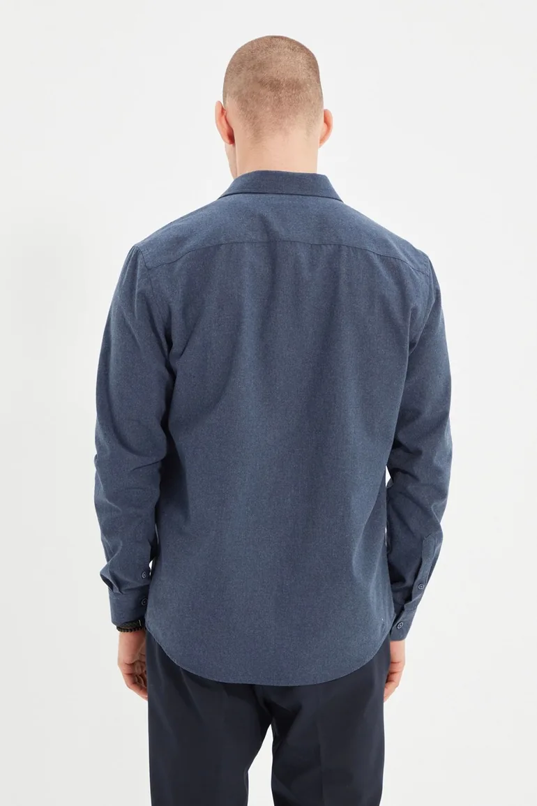 Shirt - Navy blue - Regular fit - 4