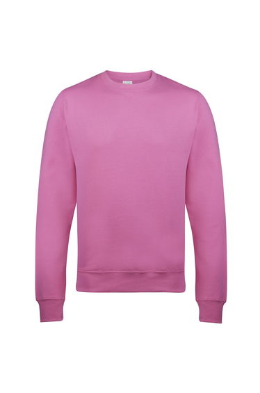 AWDis Just Hoods AWDis Unisex Crew Neck Plain Sweatshirt (280 GSM) - Candyfloss Pink