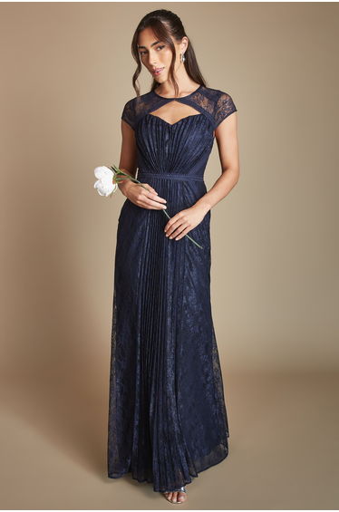 Lightweight Corded Lace Panelled Bridesmaid Dress