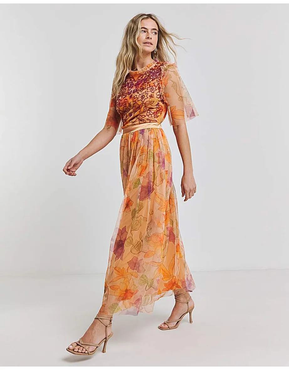 Evening Dresses Joanna Hope Embellished Dress Joanna Hope Sequin Detail  Dress