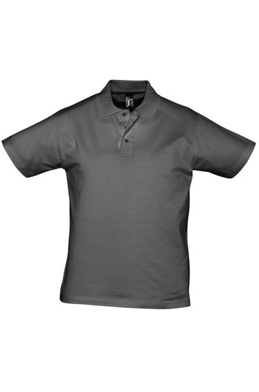 SOLS Mens Prescott Jersey Short Sleeve Polo Shirt - Dark Grey