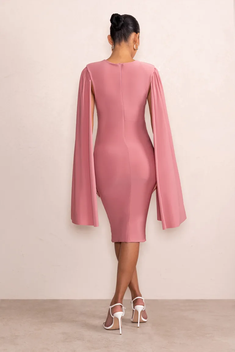 Pink Maternity Bodycon Midaxi Slip Dress - 2