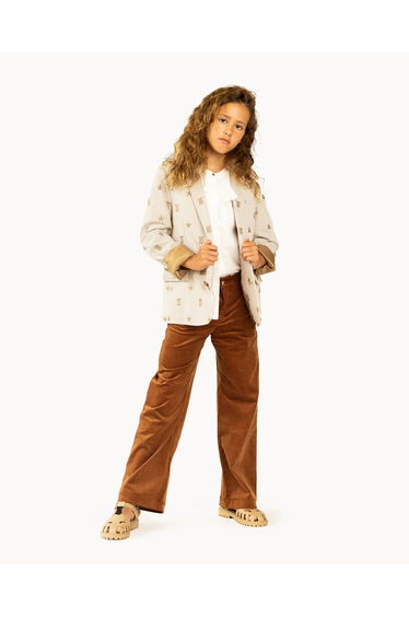 Girls Corduroy Trousers in Brown
