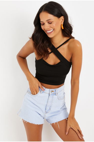 Blouse - Black - Fitted