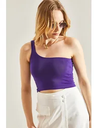 Women's One Shoulder Strap Crop Athlete - 4