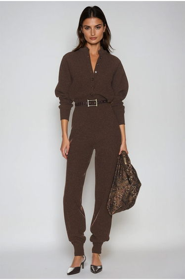 Diamanto Bodycon Knit Jumpsuit