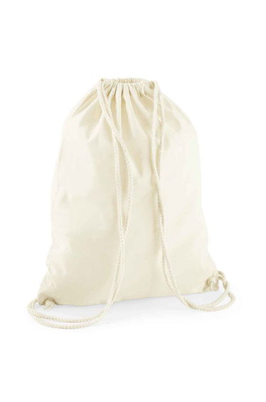 Westford Mill Recycled Cotton Drawstring Bag - Natural