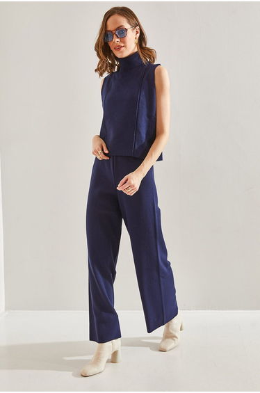 Women's Short Sleeve Blouse Knitwear Bottom Top Set