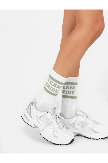 Maya Sage Green 'Team Bride' Socks