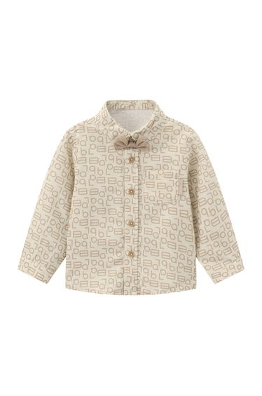 Boys' Long Sleeve Shirt with Bow Detail