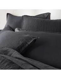 WASHED LINEN Plain Pillowcase or Bolster Case - 7