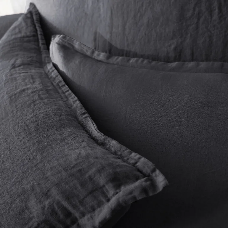 WASHED LINEN Plain Pillowcase or Bolster Case - 8