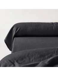 WASHED LINEN Plain Pillowcase or Bolster Case - 3