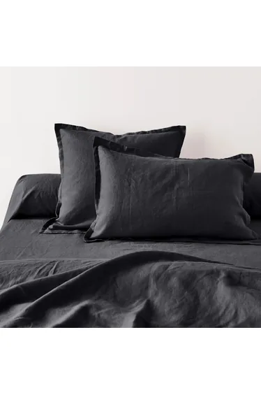 غطاء وسادة داعمة أو غطاء وسادة سادة بكتان مغسول