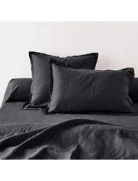 WASHED LINEN Plain Pillowcase or Bolster Case