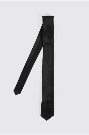 Plain Slim Tie - black