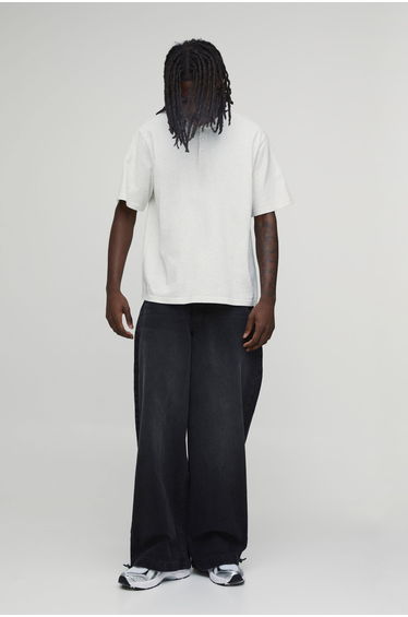 Basic Parachute Fit Jeans - washed black