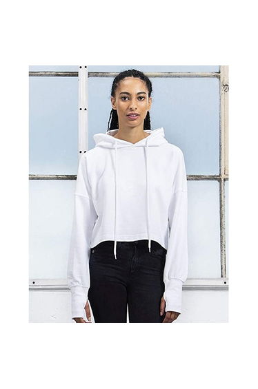 Mantis Womens/Ladies Cropped Crop Top - White