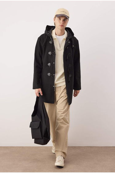 Black oversize men's coat
