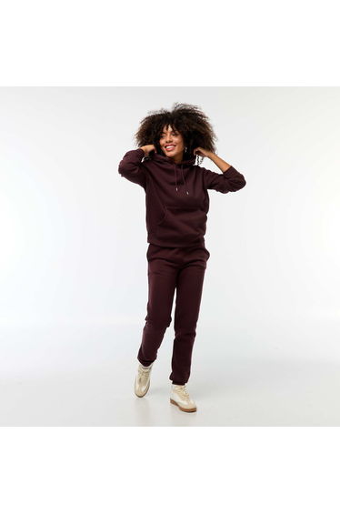 Mid-rise sports joggers PURPLE