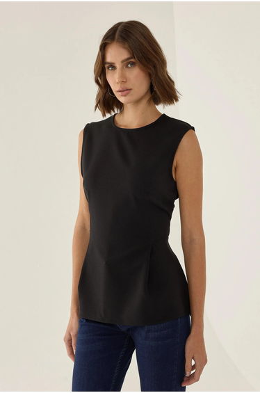 Black Peplum Top