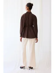 POPLIN SHIRT WITH GOLD BUTTONS - 3