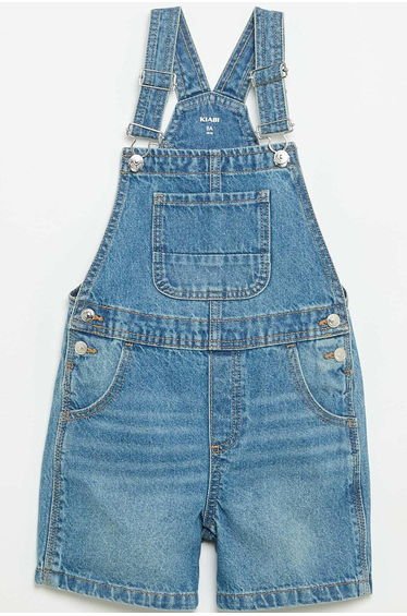 Denim Short Overalls BLUE