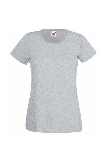 Fruit Of The Loom Ladies/Womens Lady-Fit Valueweight Short Sleeve T-Shirt - Heather Grey