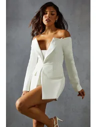 Tailored Bardot Plunge Playsuit - 1