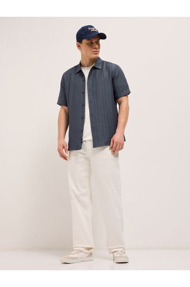 Men Texturted Regular Fit Casual Shirt